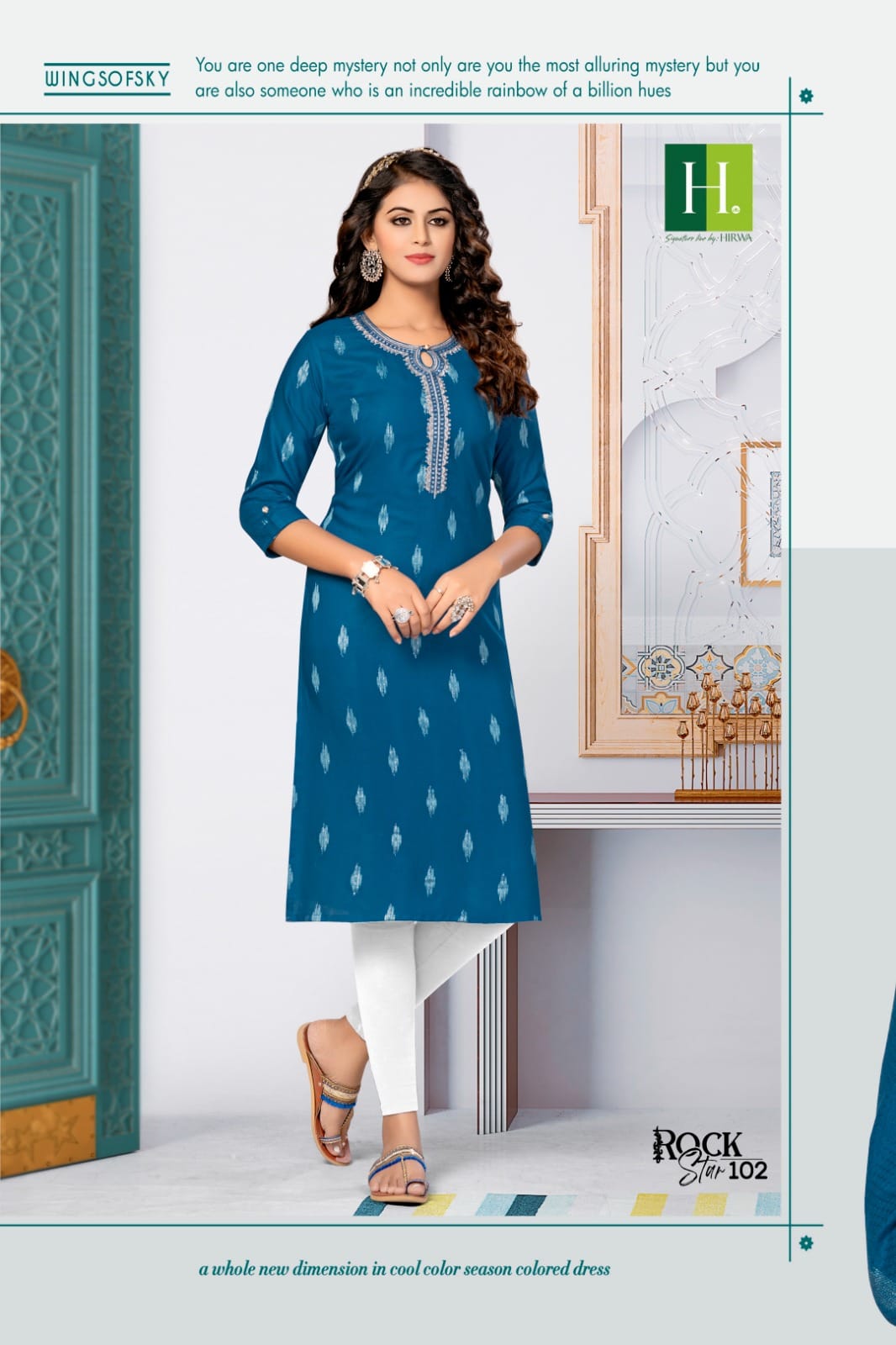 Hirwa Rockstar Heavy Bombay Rayon Designer Kurti Catalog